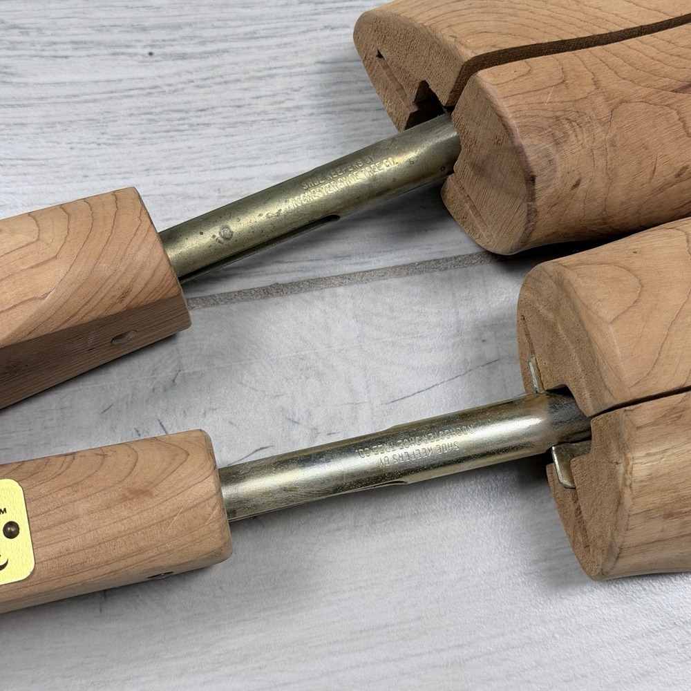 B.O.Q. Wooden Shoe Trees/Boot Trees (Set Of 3) Adjustable Metal Shaft S - Picture 6 of 8